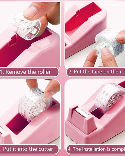 Pink Office Supplies, Pink Desk Accessories, Stapler, Staple Remover, Tape Holder, Pen Holder, Ballpoint Pen, Scissor, Binder Clips, 1000pcs Staples, Phone Holder, Ruler, Transparent Glue and Notes