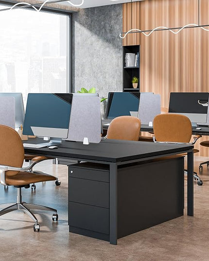 4 Pack Acoustic Desk Panel Privacy Desk Dividers 16x24 Inch Noise Reducing Desk Privacy Panel and Visual Distraction with Metal Clip for Student Offices School (Moonlight Gray)