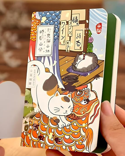 KetA Japanese Notebook – 4.7x 3 inch, (12×8 cm) 180 Sheets Mini Stationery, Cute journal for teens & women, B