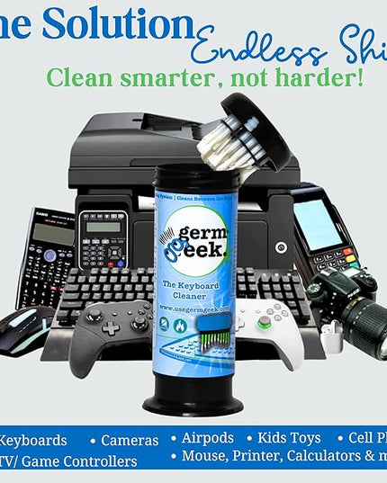Keyboard & Electronics Cleaning Kit | Patented Precision Brush | Multi-Purpose Tool for MacBook, Laptop, Phone & AirPods | USA-Made, Eco-Friendly & Safe Computer Cleaner