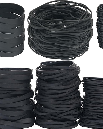 Rubber Bands Assorted Sizes Black Elastic Bands Tactical rubber bands for Office supplies 0.5lbs size10,size#16,size#33,size#64,size#84,size(4-4/5" x 1/16")