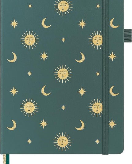 &And Per Se Lined Journal Notebook, 160 Pages, A5 5.7 x 8 inches College Ruled Thick Paper Notebook Journals for Writing, Hardcover Notebooks for Women Men Office School (Celestial Green)