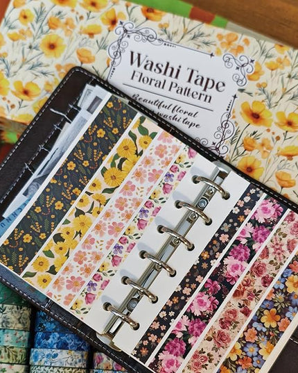 Bomichi Washi Tape, 42 Rolls Aesthetic Colored Decorative Cute Scrapbook Tape for Scrapbooking Supplies Journaling Craft Junk Journal
