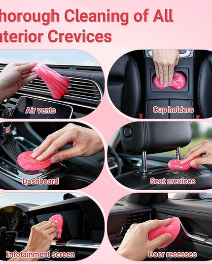 ColorCoral Universal Cleaning Gel Keyboard Dust Cleaner for Office Electronics Product,Cleaning Putty for Car Detailing Laptop Dusting Kit Computer Dust Remover,Computer Cleaning Accessories,Rose Pink