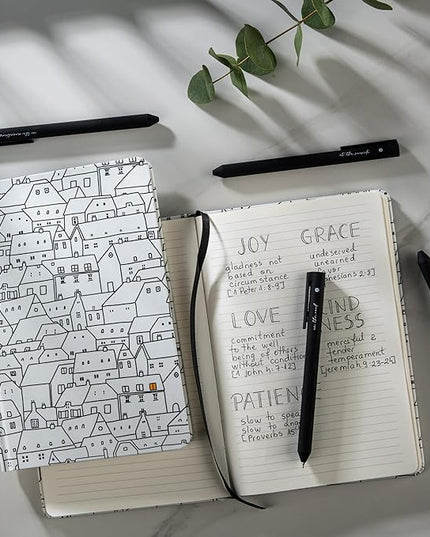 DIVERSEBEE Hardcover Lined Journal Notebook, Medium A5 (5.8 x 8.3 inches), 192 Pages, Thick Paper, Aesthetic Journals for Writing, Office School Bible Journaling Supplies (City on a Hill)