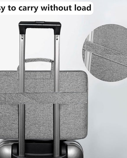 Hseok Laptop Shoulder Bag 15 15.6 16 Inch Briefcase, Compatible With MacBook Pro 16'' 2025-2019 M4 M3 M2 M1, Mac 15.4", XPS 15 and Most 15-16'' Notebooks, Spill-Resistant Handbag, Dark Gray & Gray