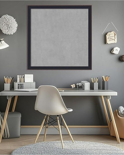 Amanti Art Black Framed Magnetic Board 27x27 Medium Vision Board for use with Magnets, 100% Metal Sheet to Display Items as Office Decor or for Home Organization in mudroom, Kitchen or Kids Room