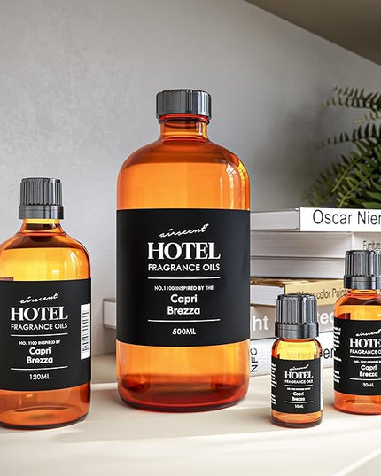 AirScent Capri Brezza Diffuser Oil No. 1100 - Volcano-Inspired Premium Fragrance Oil for Ultrasonic and Waterless Diffusers and Crafting - 500 ml, 16.9 fl oz Glass Bottle