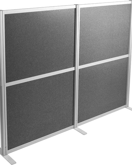 VIVO Modular Wall System, 2 PET Panels, Modern Professional Office Cubicle Dividers, Freestanding Privacy-Screen, 66 inches High, Dark Gray, PP-MWS63D