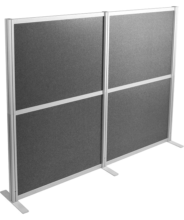 VIVO Modular Wall System, 2 PET Panels, Modern Professional Office Cubicle Dividers, Freestanding Privacy-Screen, 66 inches High, Dark Gray, PP-MWS63D