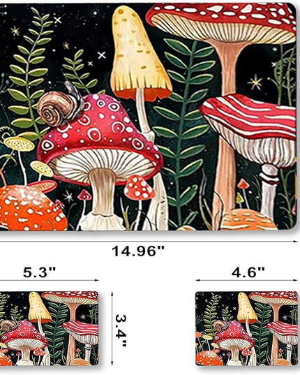 Laptop Skin Sticker Decal,12" 13" 13.3" 14" 15" 15.4" 15.6 inch Laptop Skin Sticker Cover Art Protector Notebook (2 Wrist Pad Skins Included), Decorative Removable, Positive Mushroom