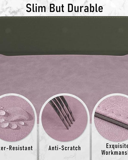 Allinside 13 Inch Laptop Sleeve Case for MacBook Air 13 2018-2025/MacBook Pro 13 2016-2022/Macbook Pro 14 2021-2024, Waterproof Matte PU Leather Horizontal Envelope Protective Case Cover, Purple