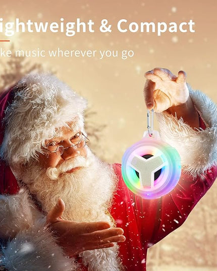 EBODA Bluetooth Shower Speaker, Portable Bluetooth Speakers, IP67 Waterproof Wireless Speaker with LED Light, 2000mAh, True Wireless Stereo, for Men and Women, Unique Music Gifts