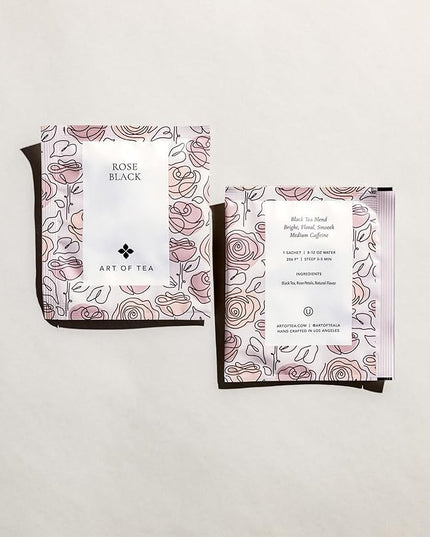 Art of Tea | Rose Black | 50 Eco Friendly Pyramid Tea Bag Sachets