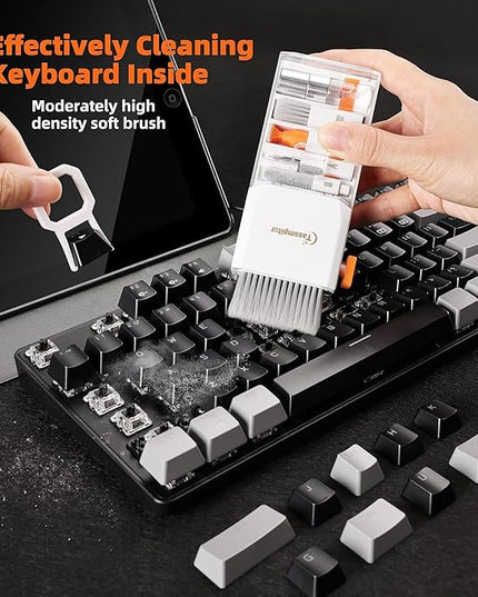 Keyboard Cleaner Laptop Cleaning Kit, All-in-One Keyboard Cleaning Kit, Laptop Cleaner Tool for MacBook iPad iPhone Computer, Portable Electronics Brush Tool for Tablet PC Camera Lens Earbuds Monitor