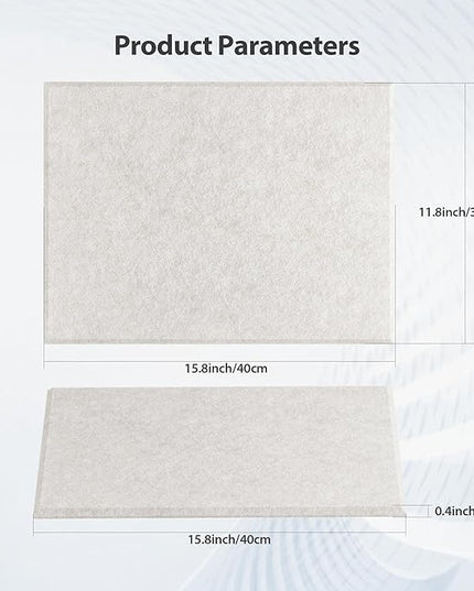 12 Pack Acoustic Panels Self Adhesive Sound Proof Foam, High Density Sound Acoustic Panel, 16X12X0.4 Inch 4:3 Rectangle Panels in Home, Office, Reccording Room, Studio,and more(Beige)