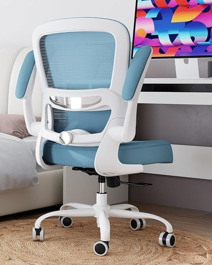 TRALT Office Chair - Ergonomic Desk Chair with Adjustable Lumbar Support, Mesh Computer Chair, Executive Chairs for Home Office Comfortable Lumbar Support,Sky Blue