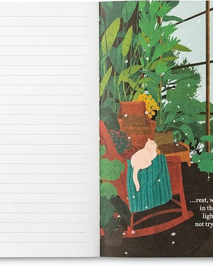 Compendium Softcover Journal - Sometimes the most important thing in a whole day is the rest we take between two deep breaths... – A Write Now Journal with 128 Lined Pages, 5”W x 8”H