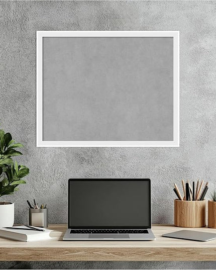 Amanti Art White Framed Magnetic Board 17x21 Small Vision Board for use with Magnets, 100% Metal Sheet to Display Items as Office Decor or for Home Organization in mudroom, Kitchen or Kids Room
