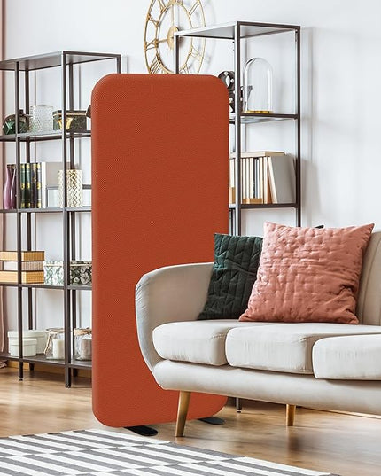 DECOLAB Standing Room Divider, Portable Privacy Wall Partition for Studio Apartment, Living Room, Bedroom, Workspace, Scratch Resistance, 29”x65”, Sunrise