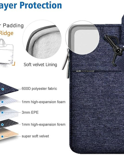 Laptop Shoulder Bag 13 13.3 14 Inch Case Compatible with MacBook Pro 14 2025-2021 M4/M3/M2/M1, Mac Air/pro 13-13.3 Inch and Most Popular 13-14 Notebooks,Spill-Resistant Briefcase,Dark Blue