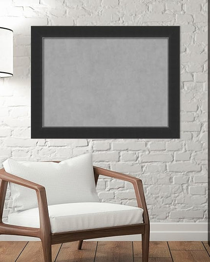 Amanti Art Black Framed Magnetic Board 25x33 Medium Vision Board for use with Magnets, 100% Metal Sheet to Display Items as Office Decor or for Home Organization in mudroom, Kitchen or Kids Room