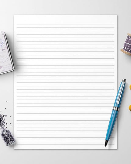 321Done Ruled Notepad (8.5" x 11") College-Ruled Line Spacing, 50 Sheets, Large Letter Size Glued Edge Notepad, Tear Off, Planning Memo Pad, Made in USA - Unisex Minimalist Simple Lined