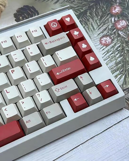 163 Double Shot Keycaps Cherry Profile Retro 9009 Keycaps Set Fit for 61/64/87/104/108 Cherry Mx Switches ANSI/ISO Mechanical Keyboard