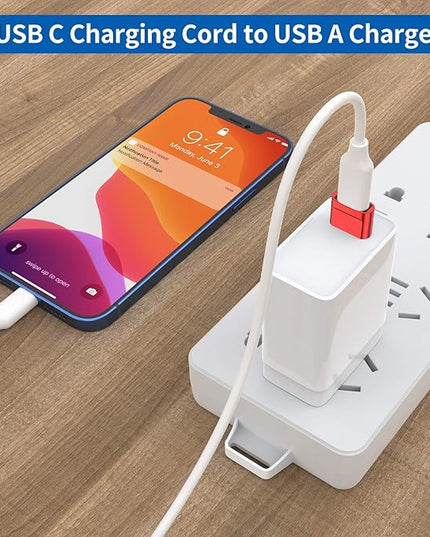 USB C Female to USB Male Adapter (4-Pack),Type C to USB A Charger Converter for iPhone 15 14 13 12 11 Plus Pro Max,Samsung Galaxy Note 20 S24 S23 S22,Apple iWatch Watch Series 7 8 SE,AirPods iPad Pro