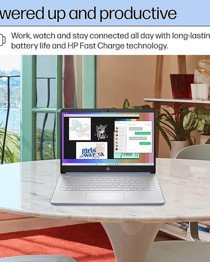 HP 14 Laptop Student Business 2025 Flagship Computer, AI Copilot, 4-Core 13th Gen Intel CPU, 16GB RAM 628GB Storage (128GB UFS+ 500GB Ext), 1-Yr Office 365, Long Battery HubxcelAccessory Win 11S Blue