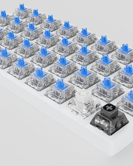 Zhouwang 88 Crystal Blue Switches,2 Kailh Box Switches,Dustproof and Waterproof,Strong Tactile Feedback with Crisp Click Sound,Suitable clicker for 3D Prints and MX Gaming Mechanical Keyboards