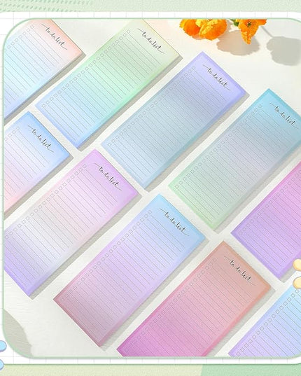 Censen 10 Pack 500 Sheets To Do List Notes Daily Checklist Notepads with 50 Sheets Each Undated Color Memo Pad Block Shopping List Pad Weekly Plan Notepad Organizer Planners(Vivid Color,Lined)