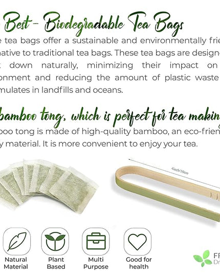 FreshDrinkUS, Lemon Balm Tea Bags | 75 Count |100% Pure Melissa officinalis – Naturally Calming Herbal Tea | Caffeine-Free, Premium Quality, Refreshing Flavor, Sustainably Sourced