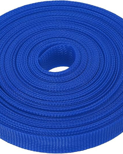 uxcell Expandable Sleeving, 1-inch 50ft Cable Sleeve, Blue