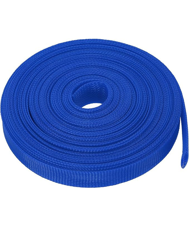uxcell Expandable Sleeving, 1-inch 50ft Cable Sleeve, Blue
