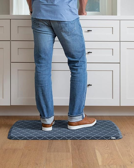 GelPro Elite Premier Anti-Fatigue Kitchen Comfort Floor Mat, 20x36, Trellis Deep Sea Stain Resistant Surface with Therapeutic Gel and Energy-Return Foam for Health & Wellness
