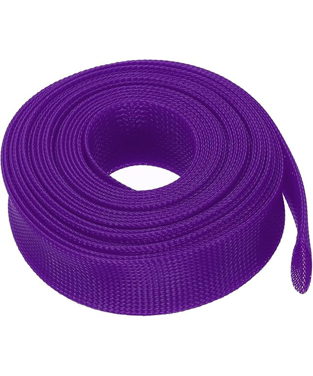 uxcell Expandable Sleeving, 1 1/2-inch 25ft Cable Sleeve, Purple