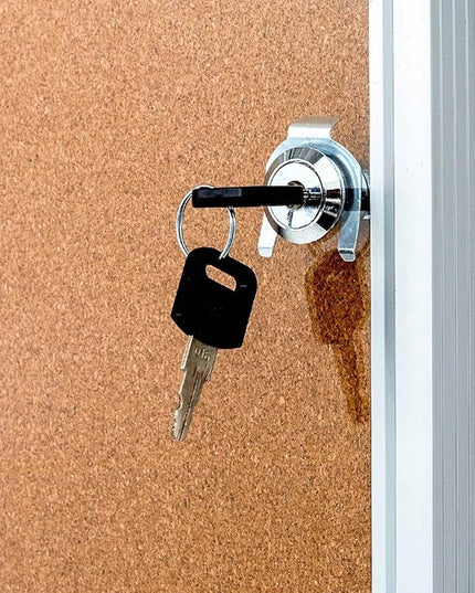 Pinboard Enclosed Bulletin Board 36 x 24 Inch Lockable Cork Noticeboard for School Office, Wall Display Case with Lock (Cork Board)