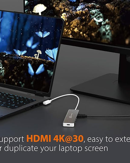 j5create 9 in 1 USB-C Hub-SuperSpeed+Gen 2 Type C Adapter w/Ethernet, microSD/SD 4.0, 4K HDMI, USB-C 3.1 Gen2 Port, PD 100W for MacBook Pro/Air, XPS, Chromebook & Other USB C Windows Laptops (JCD375)