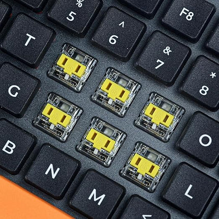 Kailh PG1350 Choc V1 Mechanical Keyboard Switch,Low Profile switches,Chocolate Silent Mechanical Clicky/Linear/Tactile Switches,RGB SMD LED 5-Pin Kailh Switches(Yellow-70Pcs