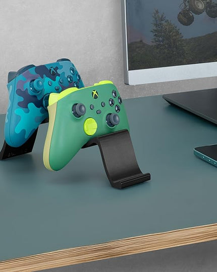 Desktop Dual Game Controller Stand Holder – Stylish, Minimal Wave Design, Suitable for PS5, Xbox, Switch, PC & Retro Gamepads - by Brainwavz (UGDS12)