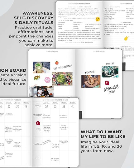 Clever Fox Planner Schedule – Undated Weekly & Monthly Life Planner with Time Slots, Appointment Book & Daily Organizer, A5 (Mystic Grey)
