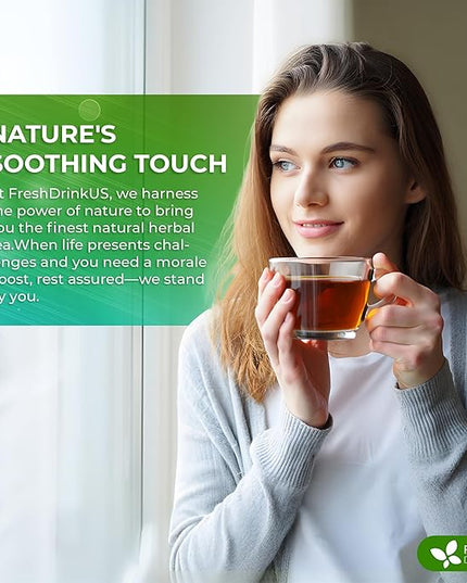 FreshDrinkUS, 30 Teabags of Herbal Day Cleanse Tea – 30 Day Program | Refreshing Mint Blend with Dandelion, Senna & Hibiscus | Naturally Supports Wellness & Light-Feeling | Caffeine-Free Herbal Tea