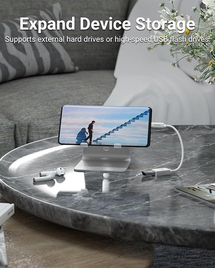 Syntech USB Type C to USB Adapter, Aluminum Alloy, Male to Female, 5 Gbps Transfer Speed, Compatible with iPhone, MacBook, iPad, Pixelbook, Dell, Surface, Lenovo, Samsung Galaxy