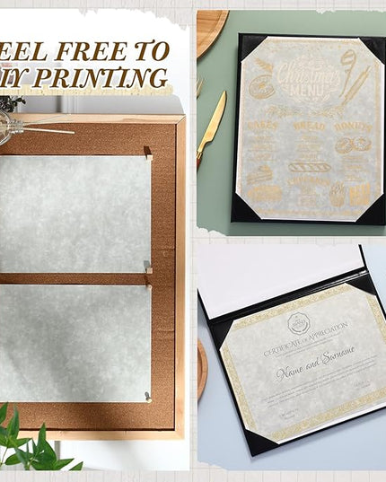 Epakh 200 Pcs Old Age Parchment Paper 8.5 x 11 Inch Standard Letter Vintage Colored Old Parchment Semblance Double Side Printing Paper (Dove Gray)