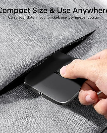 SSK External Drive 128GB,Portable-SSD-Drive up to 550MB/s,SSD External Hard-Drive Type C+USB A Fast Portable Solid State Drives USB-3.2 GEN2 USB Storage for iPhone 15/Android/Windows/Tablet/Mac
