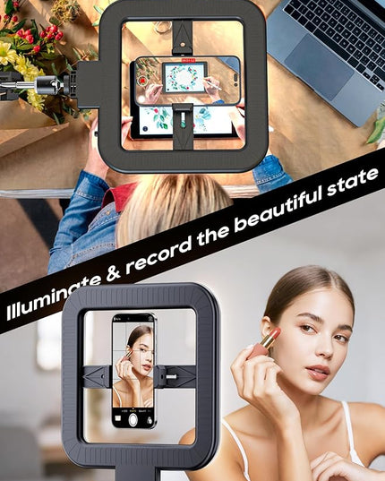 12'' Selfie Ring Light with Clamp Stand for Video Recording, Live Streaming(YouTube, Instagram, TIK Tok), Compatible with Phones, Cameras and Webcams