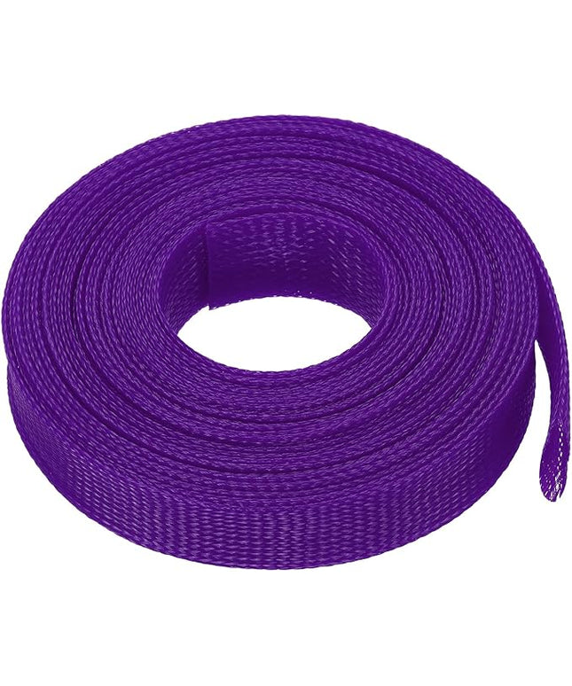 uxcell Expandable Sleeving, 1 1/4-inch 25ft Cable Sleeve, Purple
