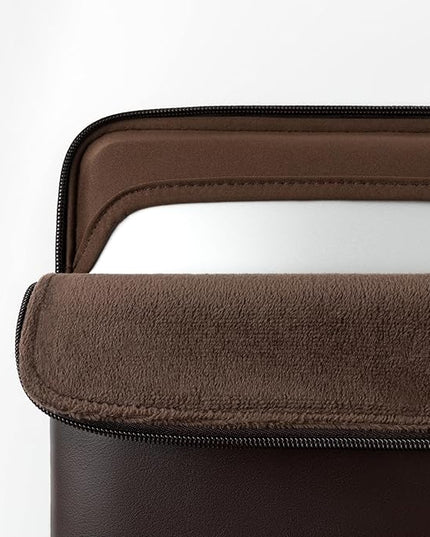 Comfyable Slim Protective Laptop Sleeve Compatible with 13/13.3/14 Inch MacBook Air & MacBook Pro, Mac Travel Case, Laptop Pouch, Slim PU Leather Cover M5/M4/M3/M2/M1 2025-2021, Chocolate