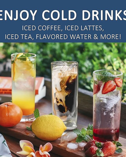 wirsh Iced Tea Maker with 3QT Pitcher, Iced Coffee Maker with Strength Control and Reusable Filter, Perfect For Iced Coffee, Latte, Tea, Lemonade, Flavored Water, Black